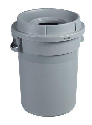 COUVERCLE ENTONNOIR POUR POUBELLE BARELLA 80L GRIS