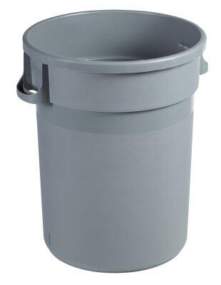 POUBELLE BARELLA ROND 80L GRIS
