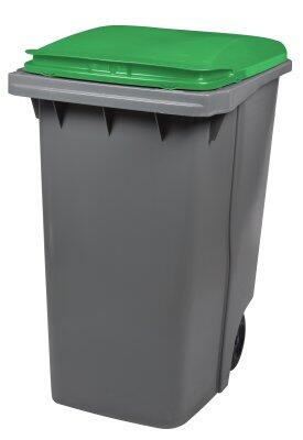 CONTENEUR KOROK 340L 2 ROUES SANS BARRE GRIS / VERT