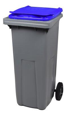 CONTENEUR KOROK 120L 2 ROUES SANS BARRE GRIS / BLEU