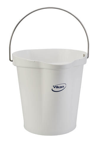 SEAU ALIMENTAIRE GRADUE BEC VERSEUR 12L BLANC