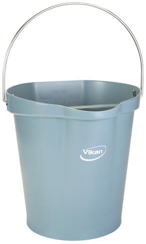 SEAU ALIMENTAIRE GRADUE BEC VERSEUR 12L GRIS