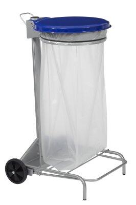 SUPPORT SAC COLLECROULE 110L 2 ROUES A PEDALE GRIS / BLEU OUTREMER