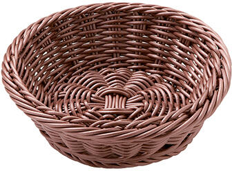 CORBEILLE À PAIN EN POLYPROPYLÈNE RONDE CHOCOLAT Ø 23 CM