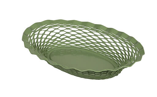 CORBEILLE SUZANNE OVALE D25X18CM VERT PASTEL