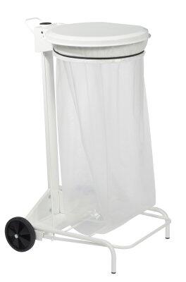 SUPPORT SAC COLLECROULE 110L 2 ROUES A PEDALE BLANC