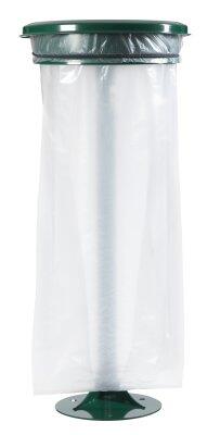 SUPPORT SAC COLLECMUR EXTREME 110L AVEC COUVERCLE ET PIED VERT MOUSSE