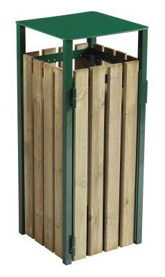CORBEILLE EDEN BOIS 110L VERT MOUSSE