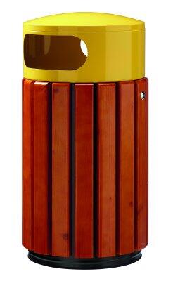 CORBEILLE ZENO BOIS 40L JAUNE