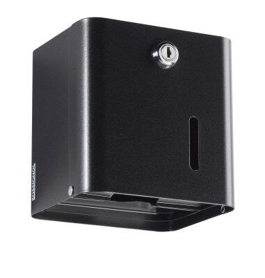 DISTRIBUTEUR UNIVERSEL DE PAPIER TOILETTE ROULEAU OU PLIÉ MANGANESE NOIR - 2