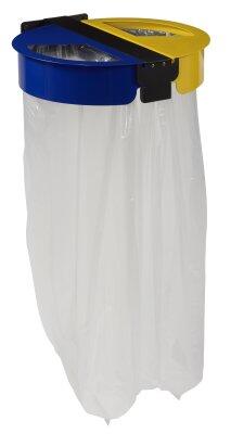 SUPPORT SAC CITWIN MURAL 2X110L GRIS MANGANESE / JAUNE / BLEU