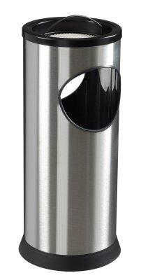 POUBELLE KIPSO 17L AVEC CENDRIER A SABLE 0,25L INOX BROSSE