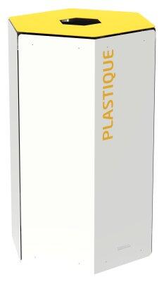 POUBELLE DE TRI 50L HEXATRI BLANC / JAUNE