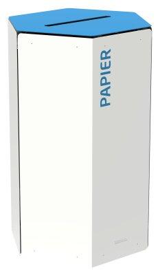 POUBELLE DE TRI 50L HEXATRI BLANC / BLEU CIEL