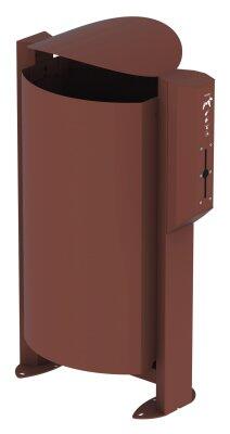 CORBEILLE SUR PIED ARKEA CANIN 100L AVEC DISTRIBUTEUR 200 SACS EFFET CORTEN