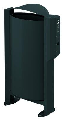 CORBEILLE SUR PIED ARKEA CANIN 60L AVEC DISTRIBUTEUR 200 SACS GRIS ANTHRACITE MAT