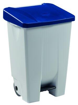 POUBELLE A PEDALE MOBILY 80L BLANC / BLEU