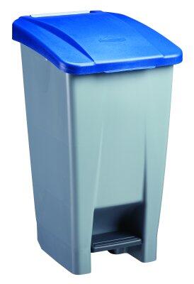 POUBELLE A PEDALE RECYCLEE MOBILY GREEN 60L GRIS / BLEU