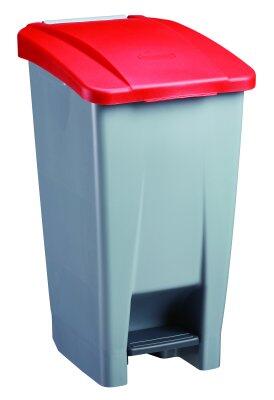 POUBELLE A PEDALE RECYCLEE MOBILY GREEN 60L GRIS / ROUGE