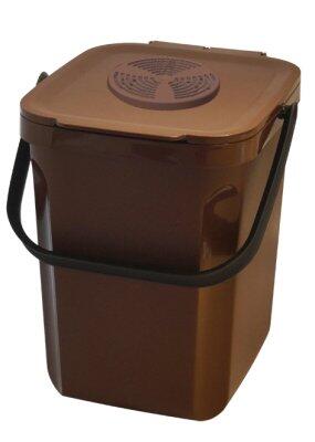 POUBELLE A COMPOST ORGANIK GREEN 10L MARRON