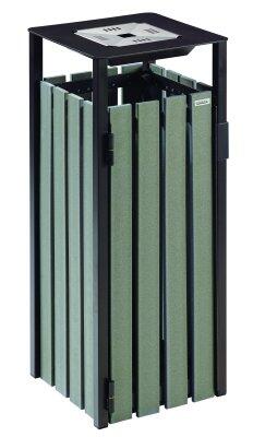 CORBEILLE EDEN ETIK 110L AVEC CENDRIER 1.5L GRIS