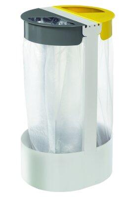 SUPPORT SAC CITWIN ESSENTIEL 2X75L BLANC / JAUNE / GRIS