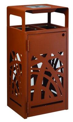 CORBEILLE AVEC CENDRIER CYBEL 1,5L + 2X60L EFFET CORTEN