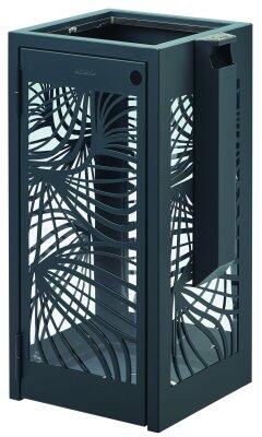 CORBEILLE BELLA 110L ANTI-NUISIBLES AVEC CENDRIER 1.5L GRIS ANTHRACITE MAT