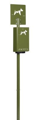 BORNE SUR POTEAU HYGECA  SACHETS  VERT OLIVE 6003