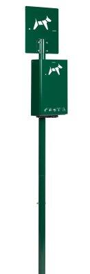 BORNE SUR POTEAU HYGECA  SACHETS  VERT MOUSSE 6005