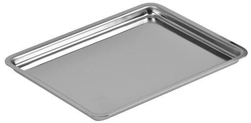 PLAT PÂTISSIER INOX À BORDS PLAT 20X16 CM