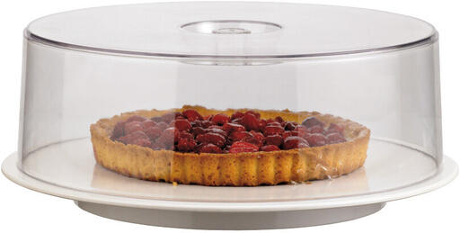 CLOCHE POUR PLAT À TARTE ROND POLYSTYRÈNE HAUTEUR 9.5 CM