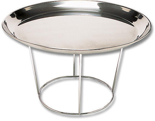 SUPPORT CHROMÉ POUR PLATEAU DE FRUITS DE MER H 19 CM