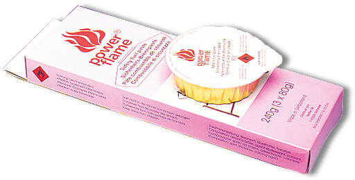 POWERFLAME LOT DE 3 BARQUETTES DE 80 GR