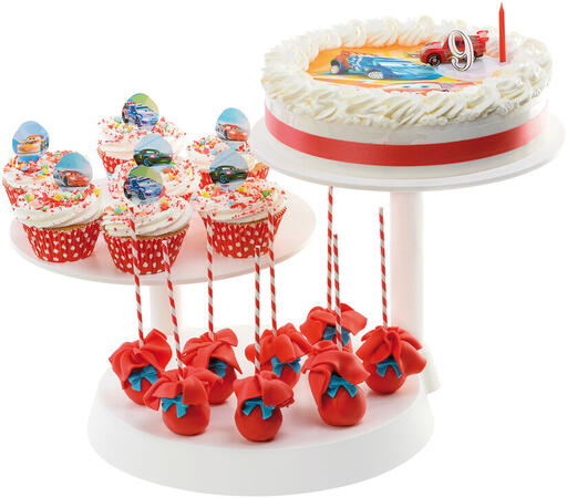 PRÉSENTOIR GÂTEAUX BUFFET 3 ÉTAGES DE 28CM HAUTEUR 25CM