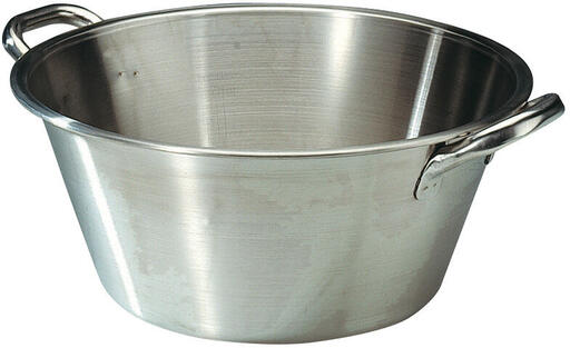 BASSINE LANDAISE INOX À ANSES 54 CM