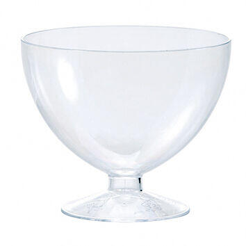 COUPES EN POLYSTYRÈNE DESSERT À PIED TRANSPARENTES RONDES Ø 90 H75 MM 17,5 CL X100