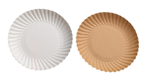 COUPELLES EN CARTON FESTONNÉES KRAFT / BLANC Ø 95 MM X500