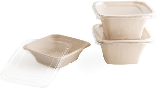 SALADIERS EN FIBRE DE CANNE CARRÉS 180X180X90 MM 120 CL X400