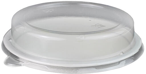 COUVERCLES EN PET POUR SALADIERS RONDS FIBRE DE CANNE Ø 114 MM X1000