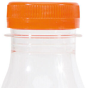 BOUCHONS ORANGE EN PEHD BOUTEILLES JUS DE FRUIT Ø38MM X375