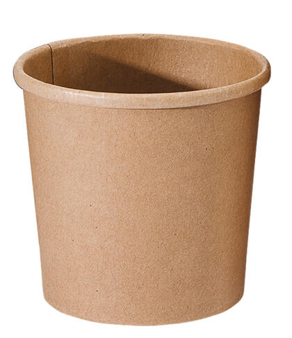 POTS À SOUPE CARTON BRUN RONDS 47 CL X500