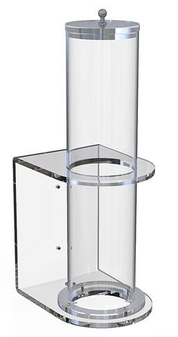 DISTRIBUTEUR MURAL EN PLEXIGLASS POUR GOBELETS Ø 70 MM