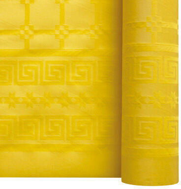 NAPPE ROULEAU EN PAPIER DAMASSÉ 25M LARGEUR 1,20 M, CITRON