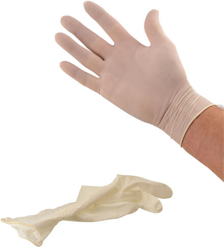 GANT LATEX BLANC POUDRÉ TAILLE L X100