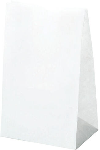 SAC SANS POIGNÉE PAPIER 12+8X24CM BLANC X1000