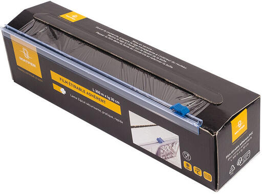 FILM ALIMENTAIRE EN BOÎTE DISTRIBUTRICE ZIP 30CM X300M
