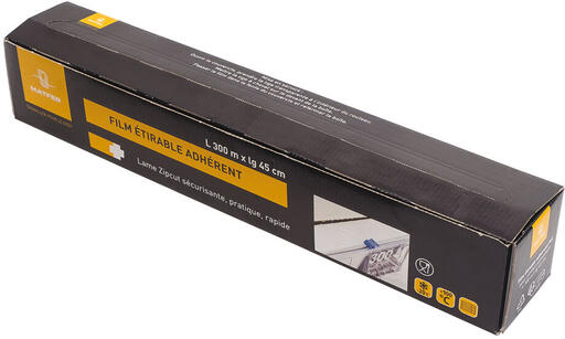 FILM ALIMENTAIRE EN BOÎTE DISTRIBUTRICE ZIP 45CM X300M