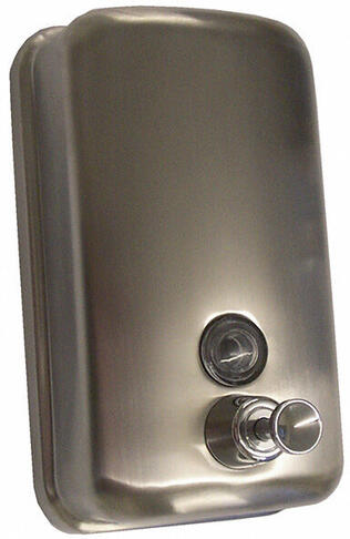 DISTRIBUTEUR MANUEL SAVON À RÉSERVOIR INOX 1L