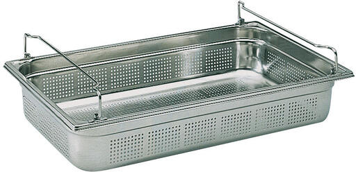 BAC GASTRONORME PERFORÉ AVEC ANSES PANIER GN 1/1 10 CM